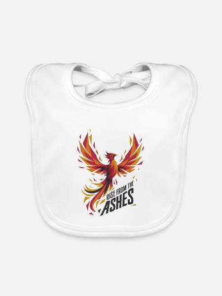 Rise From The Ashes - Organic Baby Bibs - white - Front