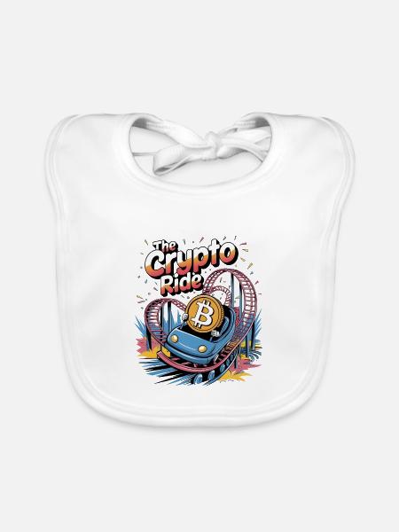 Die Krypto-Fahrt - Baby Bio-Lätzchen - Weiß - Vorne