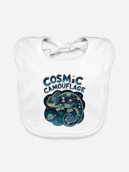 Cosmic Camouflage - Organic Baby Bibs - white - Front