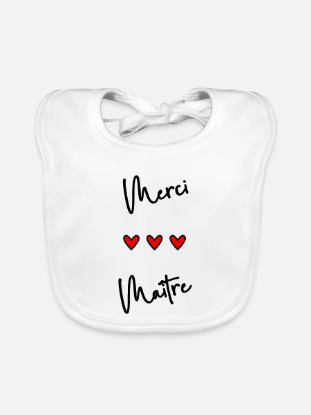 MASTER. MASTER - Organic Baby Bibs - white - Front