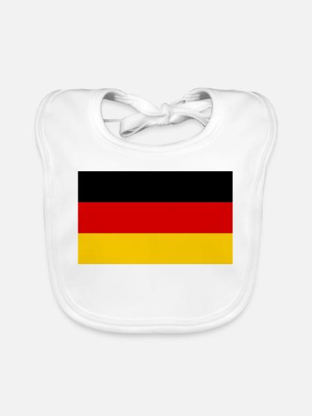 Deutschland - Baby Bio-Lätzchen - Weiß - Vorne