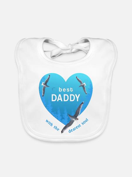 best daddy - Baby Bio-Lätzchen - Weiß - Vorne