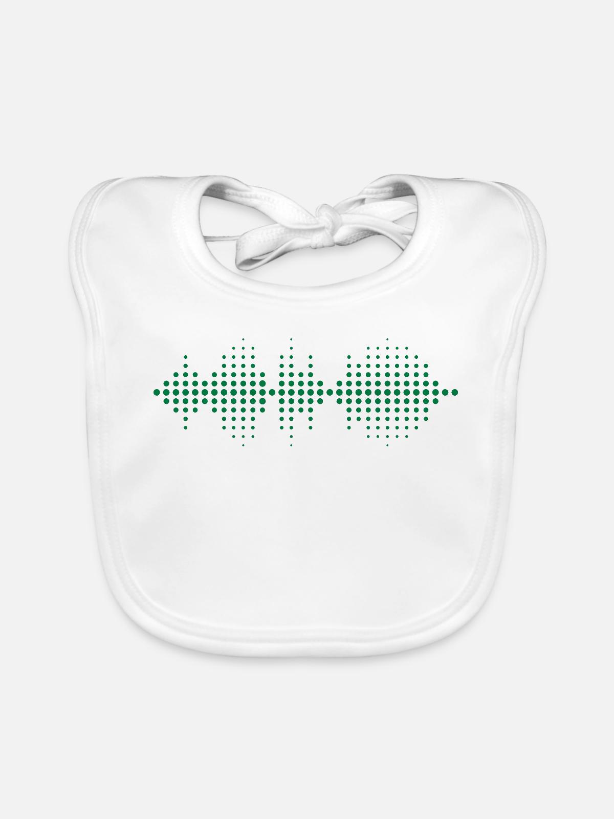 Sound Equalizer - Baby Bio-Lätzchen - Weiß - Vorne
