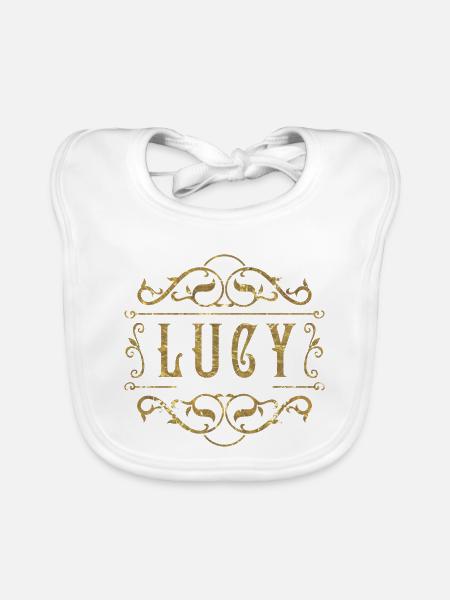 Lucy gold - Baby Bio-Lätzchen - Weiß