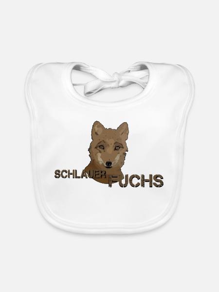 Fuchs schlauer Fuchs - Baby Bio-Lätzchen - Weiß - Vorne