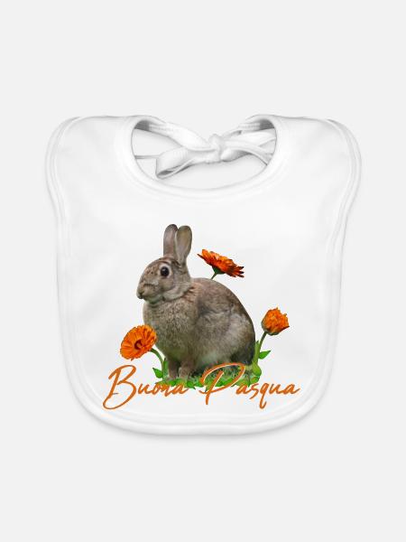 buona pasqua - Baby Bio-Lätzchen - Weiß - Vorne