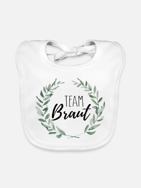 Team Braut - Baby Bio-Lätzchen - Weiß