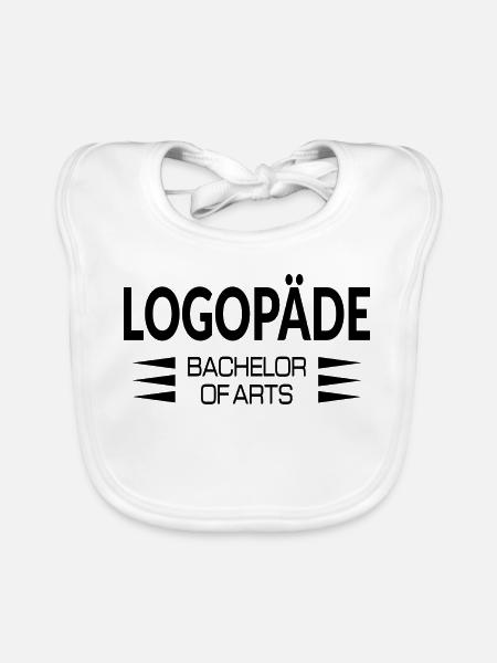 Logopädie Bachelor of Arts - Baby Bio-Lätzchen - Weiß - Vorne