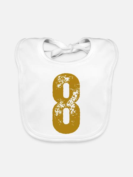 8 - Baby Bio-Lätzchen - Weiß - Vorne