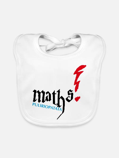 Mathematik Puliriopatata - Baby Bio-Lätzchen - Weiß - Vorne