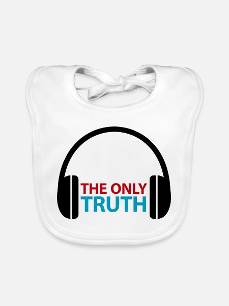 The Only Truth Bold Duo-Tone - Baby Bio-Lätzchen - Weiß - Vorne