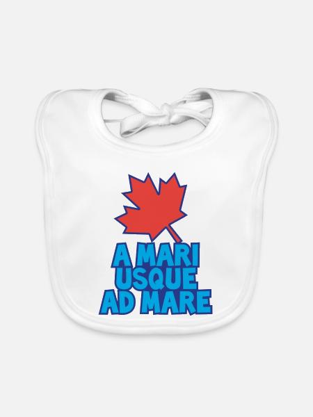 A Mari Usque Ad Mare Canada - Baby Bio-Lätzchen - Weiß - Vorne