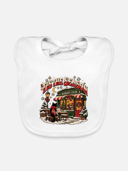Weihnachten - Tis the Season Winterzauber - Baby Bio-Lätzchen - Weiß - Vorne