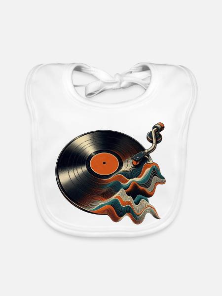 Vinyl Schallplatte - Baby Bio-Lätzchen - Weiß - Vorne
