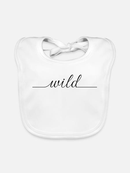 Wild - Baby Bio-Lätzchen - Weiß - Vorne