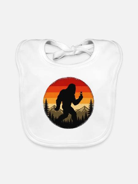 Bigfoot-Finger-Herz - Baby Bio-Lätzchen - Weiß - Vorne