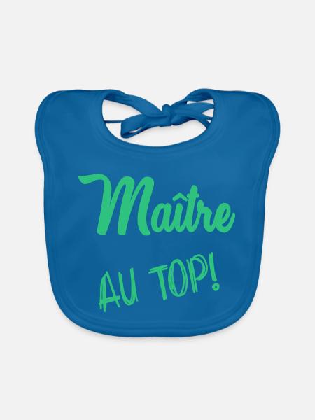 MEISTER - Baby Bio-Lätzchen - Pfauenblau - Vorne