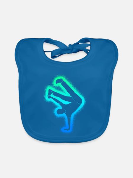 Breakdance Tanzen Breakdancer Jungen Breakdancer - Baby Bio-Lätzchen - Pfauenblau