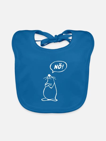 NÖ Maus - Baby Bio-Lätzchen - Pfauenblau - Vorne