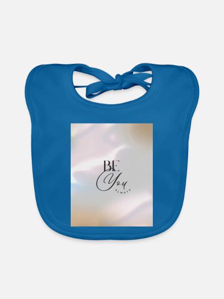 BE YOU ALWAYS - Baby Bio-Lätzchen - Pfauenblau - Vorne