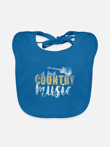 Country Music - Baby Bio-Lätzchen - Pfauenblau