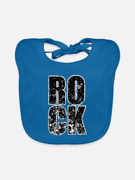 Hardrock Musik - Baby Bio-Lätzchen - Pfauenblau