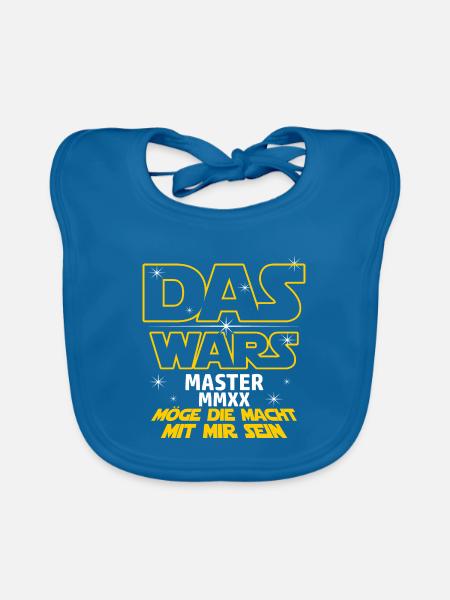 Das Wars Master 2020 Abschluss Masterabschluss - Baby Bio-Lätzchen - Pfauenblau