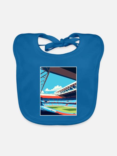 Selhurst Park Stadion Crystal Palace Fußball - Baby Bio-Lätzchen - Pfauenblau