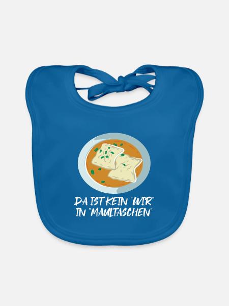 Saftige Maultasche Schwabenland - Baby Bio-Lätzchen - Pfauenblau
