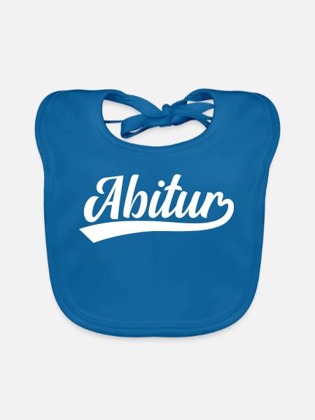 Abitur - Baby Bio-Lätzchen - Pfauenblau - Vorne
