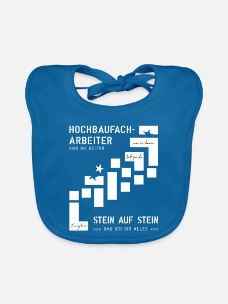 Hochbaufacharbeiter - Baby Bio-Lätzchen - Pfauenblau