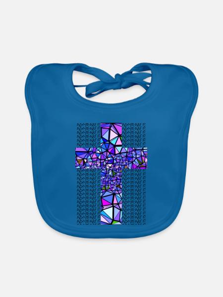 BLAUES KREUZ ADMIRABLE - Baby Bio-Lätzchen - Pfauenblau
