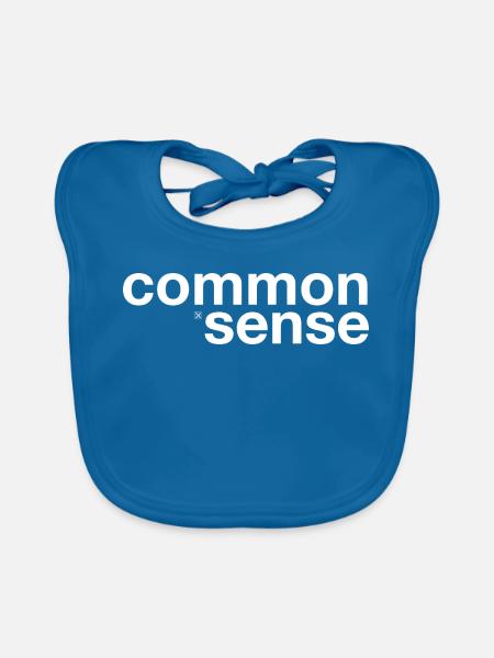 Common Sense - Organic Baby Bibs - peacock-blue - Front