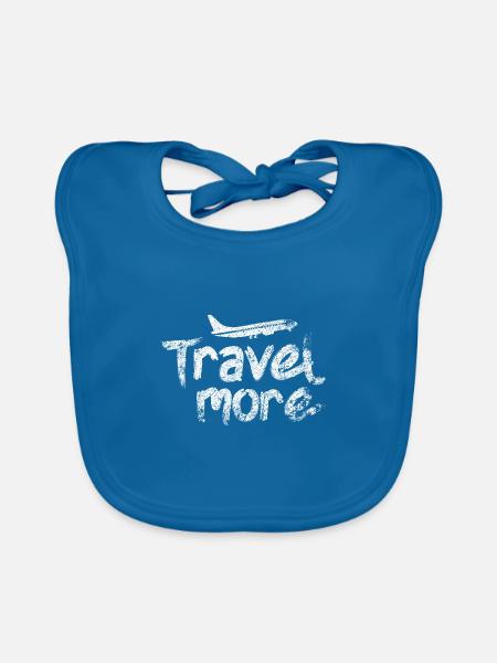 Travel - Baby Bio-Lätzchen - Pfauenblau - Vorne