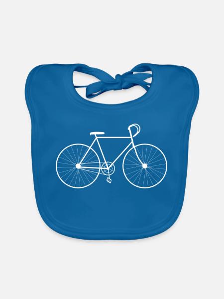 Fahrrad - Baby Bio-Lätzchen - Pfauenblau