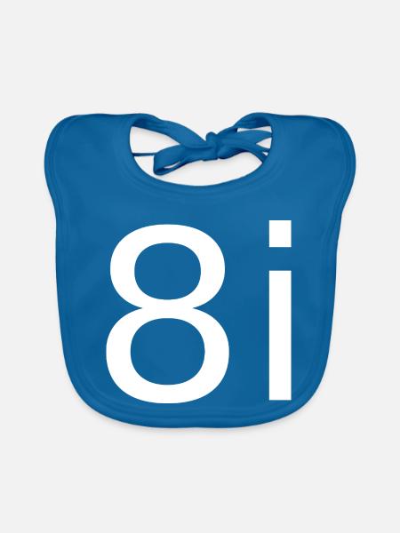 8i - Baby Bio-Lätzchen - Pfauenblau - Vorne