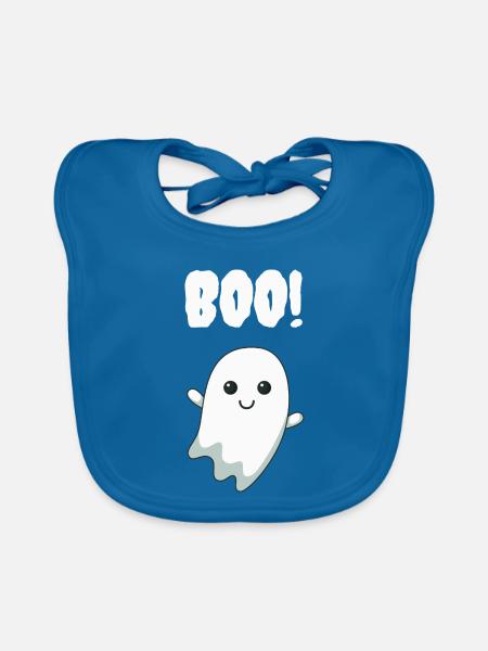 Boo Gespenst - Baby Bio-Lätzchen - Pfauenblau