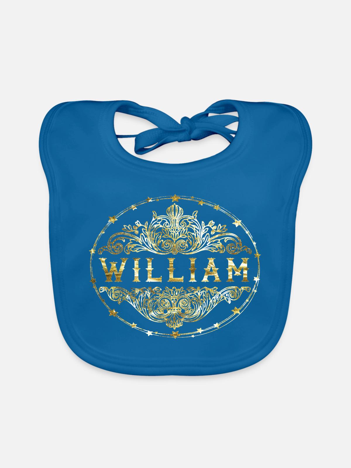 William - Baby Bio-Lätzchen - Pfauenblau - Vorne