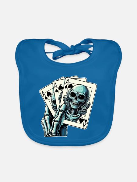 Jeu de cartes Alien - Bavoir bio Bébé - bleu paon