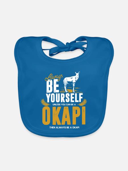 Rätselhaftes Okapi Kongobecken - Baby Bio-Lätzchen - Pfauenblau