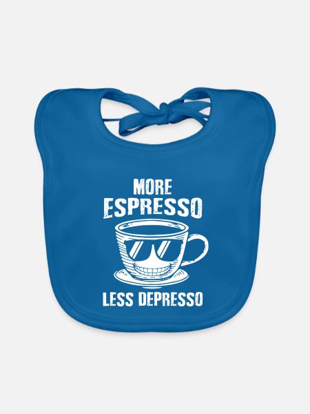 Espresso - Baby Bio-Lätzchen - Pfauenblau - Vorne