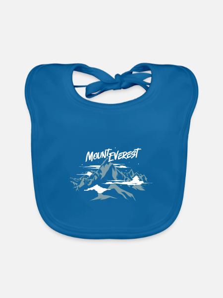 Mount Everest Nepal - Baby Bio-Lätzchen - Pfauenblau