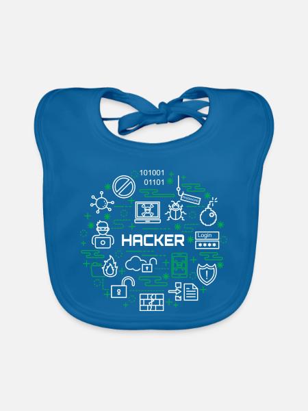 Hacker - Baby Bio-Lätzchen - Pfauenblau - Vorne