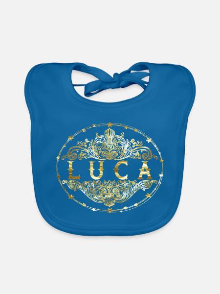 Luca - Baby Bio-Lätzchen - Pfauenblau