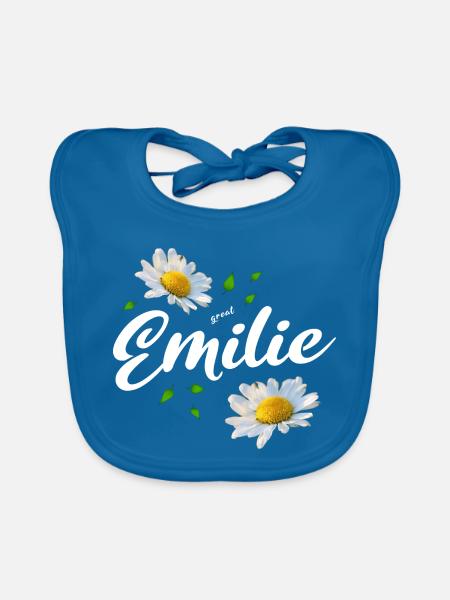 Emilie - Baby Bio-Lätzchen - Pfauenblau