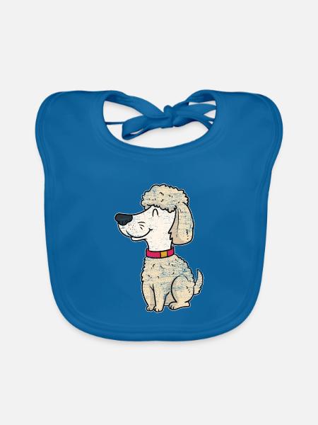 Disziplinierter Obedience Wettkampf - Baby Bio-Lätzchen - Pfauenblau - Vorne