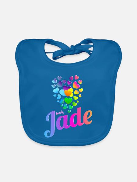 Jade - Baby Bio-Lätzchen - Pfauenblau