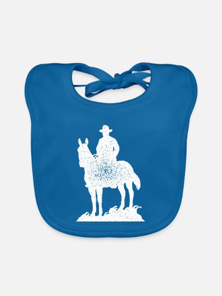 Cowboy - Baby Bio-Lätzchen - Pfauenblau - Vorne