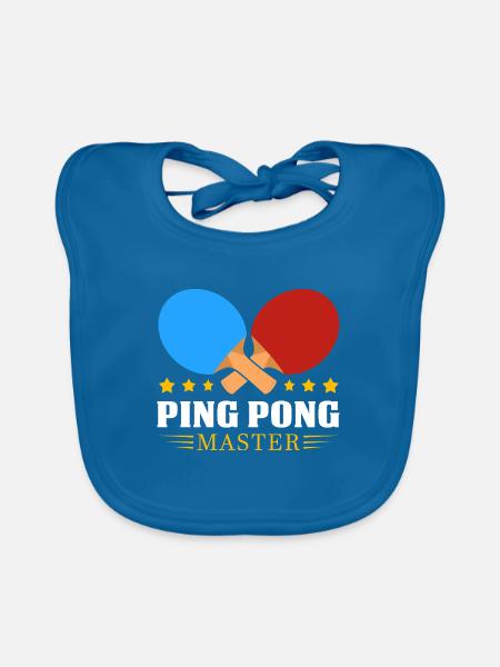 Ping-pong - Bavoir bio Bébé - bleu paon - Devant