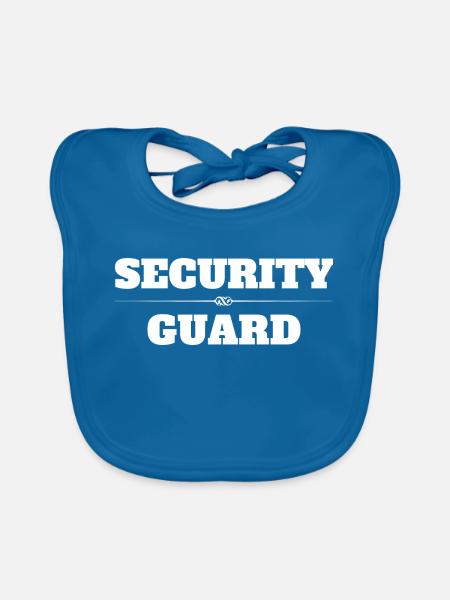 Security Guard - Baby Bio-Lätzchen - Pfauenblau
